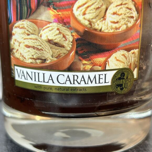 Yankee Candle VANILLA CARAMEL Glass Jar‎ Candle 10oz Retired - Picture 2 of 7
